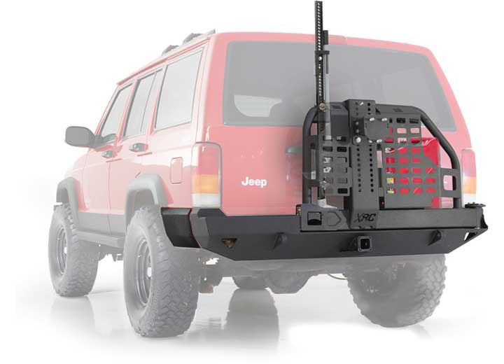 Smittybilt - 84 - 01 CHEROKEE (XJ) 2/4 DOOR XRC REAR BUMPER W/HITCH & TIRE CARRIER - BLACK TEXTURED