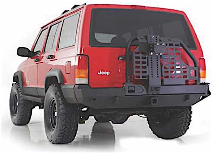 Smittybilt - 84 - 01 CHEROKEE (XJ) 2/4 DOOR XRC REAR BUMPER W/HITCH & TIRE CARRIER - BLACK TEXTURED