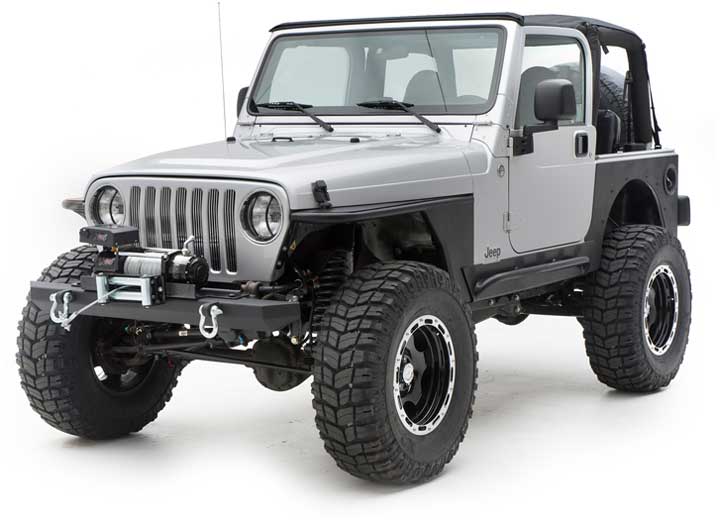 Smittybilt - 87 - 06 WRANGLER YJ/TJ/LJ SRC CLASSIC ROCK CRAWLER FRONT BUMPER W/ D - RINGS; BLACK POWDERCOAT