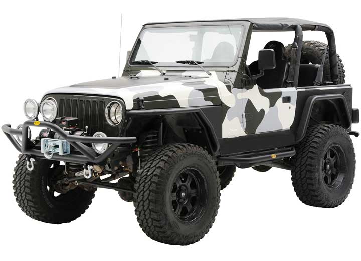 Smittybilt - 87 - 06 WRANGLER YJ/TJ/LJ SRC FRONT GRILLE GUARD BUMPER W/D - RING MOUNTS - BLACK TEXTURE