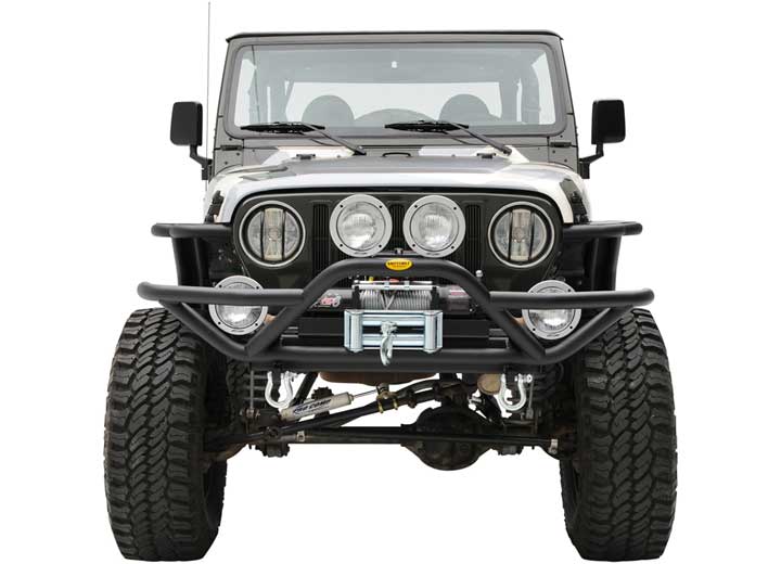 Smittybilt - 87 - 06 WRANGLER YJ/TJ/LJ SRC FRONT GRILLE GUARD BUMPER W/D - RING MOUNTS - BLACK TEXTURE