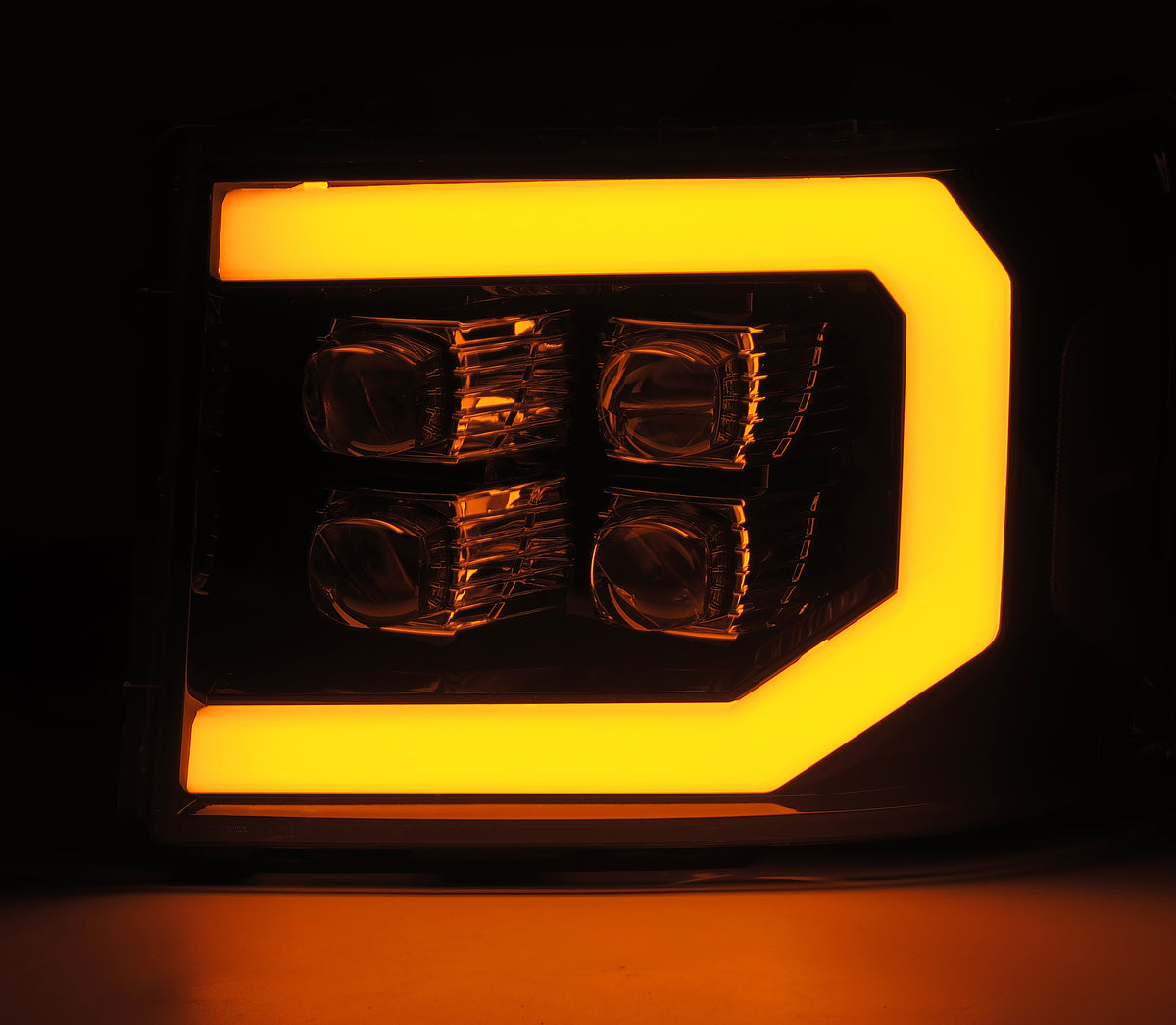 AlphaRex 880608 LED Projector Headlights Plank Style Design Chrome - view 3