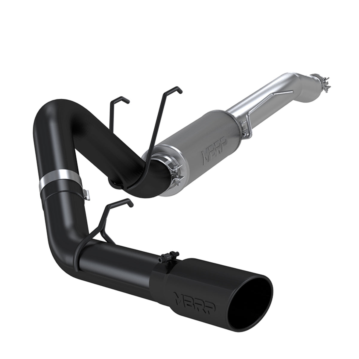 MBRP S5247BLK 4in. Resonator-Back. Single Side Exit. Street Version. BLK