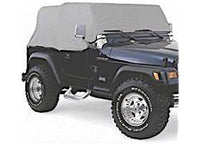 Smittybilt Water-Resistant Cab Cover with Door Flaps - Gray (92-06 Jeep Wrangler YJ & TJ)