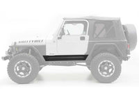 97-06 WRANGLER TJ 2DR XRC ROCK SLIDERS W/ STEP - BLACK TEXTURED