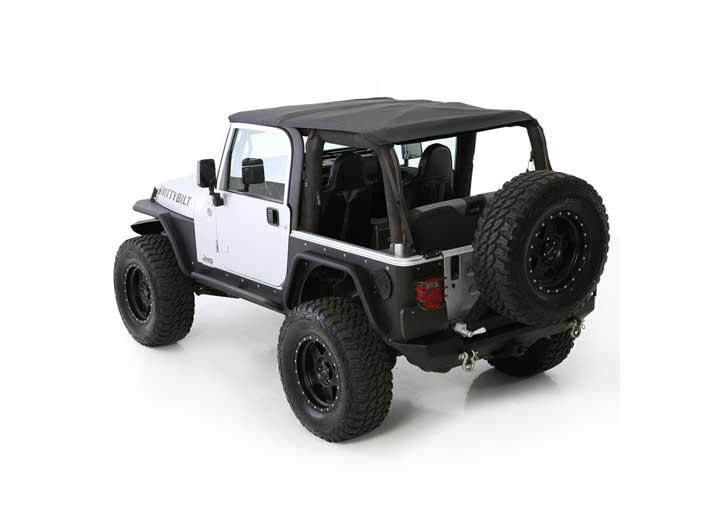 Smittybilt Bowless Combo Top with Tinted Windows - Black Diamond, 1997-2006 Jeep Wrangler TJ