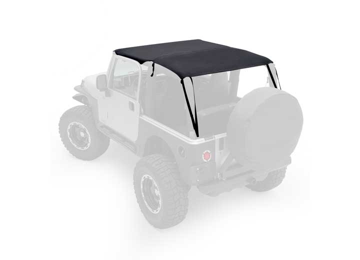 97-06 WRANGLER TJ EXTENDED TOP; COVERS FRONT/REAR SEATS; BLACK DIAMOND Smittybilt