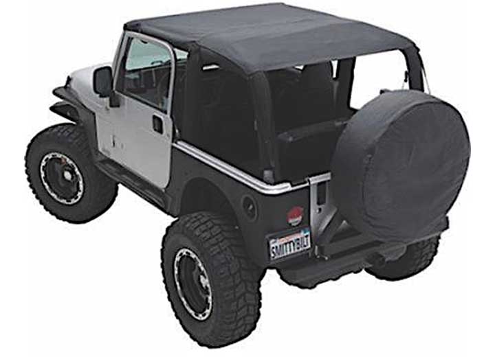 97-06 WRANGLER TJ EXTENDED TOP; COVERS FRONT/REAR SEATS; BLACK DIAMOND Smittybilt