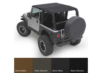 97-06 WRANGLER TJ EXTENDED TOP; COVERS FRONT/REAR SEATS; BLACK DIAMOND Smittybilt