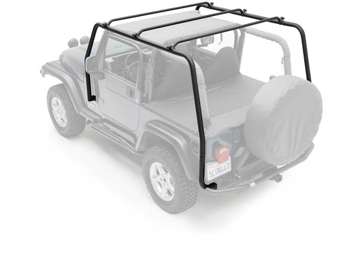 97-06 WRANGLER TJ SRC ROOF RACK; 300 LB RATING; BLACK TEXTURED