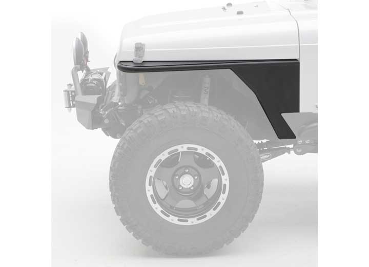 97-06 WRANGLER TJ/LJ 2DR XRC ARMOR FRONT TUBE FENDERS; BLACK TEXTURED