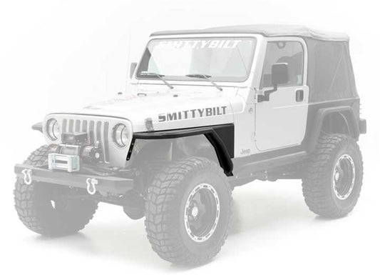 97-06 WRANGLER TJ/LJ XRC ARMOR FRONT TUBE FENDERS W/3IN FLARE; BLACK TEXTURED