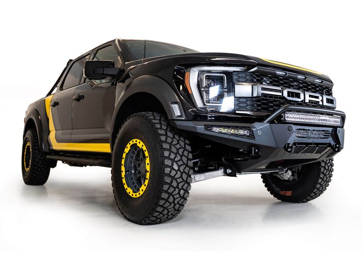 21-C FORD RAPTOR HONEYBADGER FRONT BUMPERTOP HOOP  HAMMER BLACK POWDERCOAT FINSH