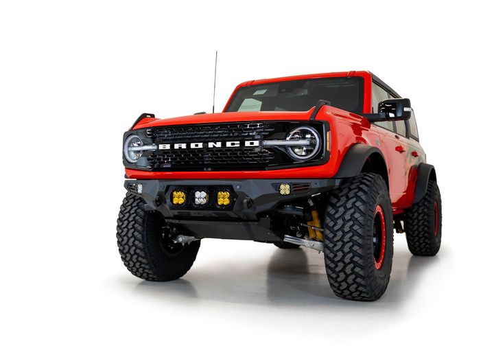 21-C FORD BRONCO BOMBER FRONT BUMPER BLACK POWDERCOAT FINISH