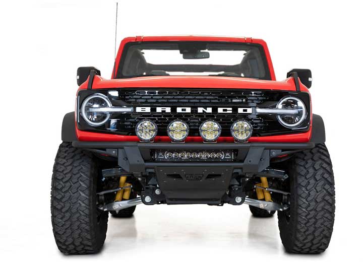 21-C BRONCO BOLT ON FRONT BUMPER W MOUNTS BLACK