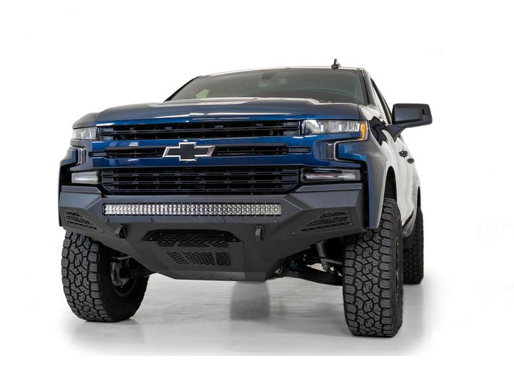 19-C SILVERADO 1500 STEALTH FIGHTER FRONT BUMPER HAMMER BLACK
