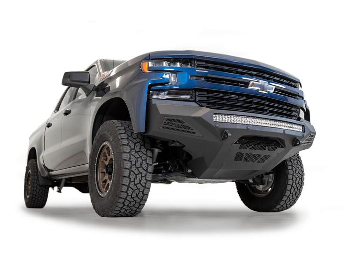 19-C SILVERADO 1500 STEALTH FIGHTER FRONT BUMPER HAMMER BLACK