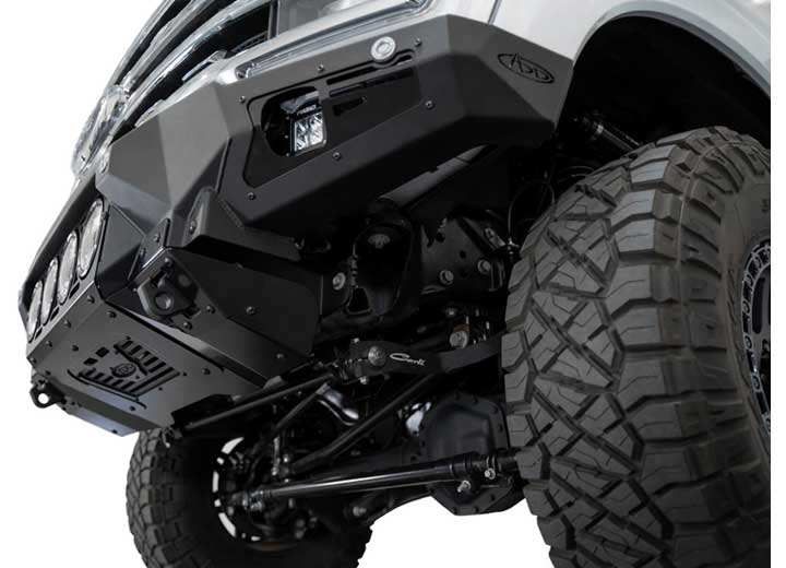 23-C F250/F350 BOMBER FRONT BUMPER W/ RECESSED MOUNTS FOR 3 BAJA LP6 LIGHTS