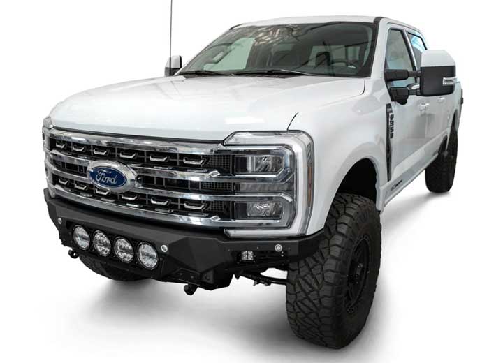 23-C F250/F350 BOMBER FRONT BUMPER W/ RECESSED MOUNTS FOR 3 BAJA LP6 LIGHTS