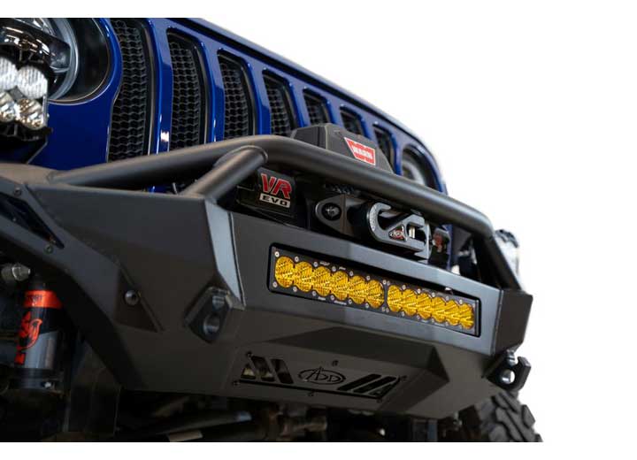 18-C WRANGLER STEALTH FIGHTER FRONT BUMPER W/D RING & WINCH MOUNT UNIVERSAL 20IN MOUNTS BLACK