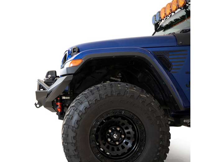 18-C WRANGLER STEALTH FIGHTER FRONT BUMPER FULL LENGTH UNIVERSAL 20IN MOUNTS BLACK
