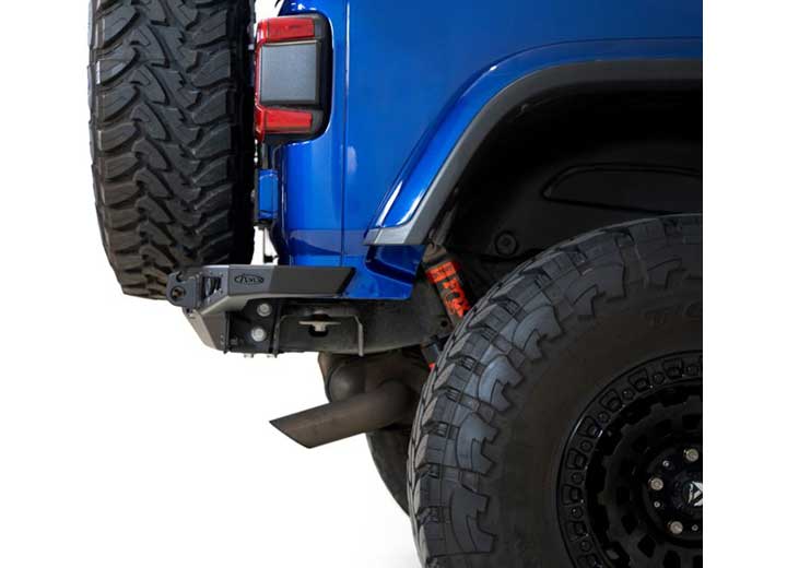 18-C WRANGLER STEALTH FIGHTER REAR BUMPER W/D RING MOUNTS & MOUNTS FOR 2 CUBE LIGHTS BLACK