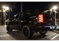 AlphaRex LUXX-Series LED Tail Lights for 2019-2024 Ram 1500 - Black Housing with Sequential Turn Signals - Easy Plug & Play Upgrade