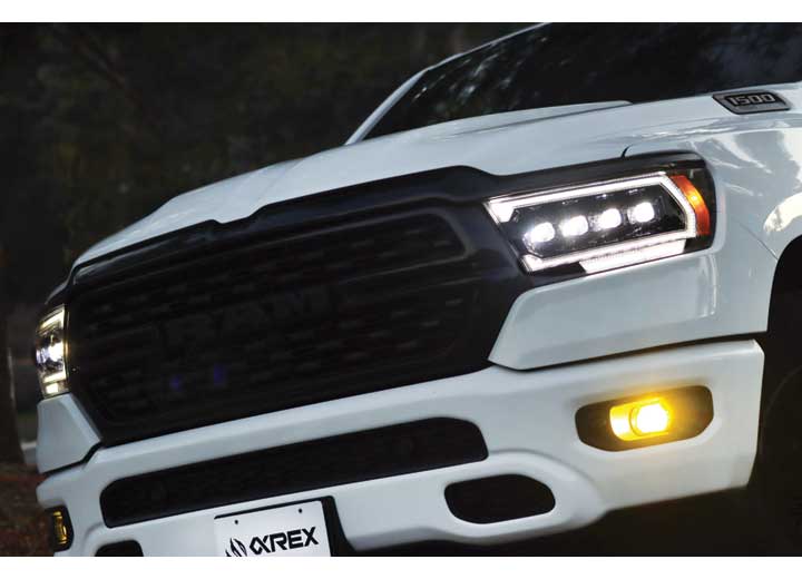 19-23 RAM 1500 NOVA SERIES ALPHA BLACK LED PROJECTOR HEADLIGHTS (MK II 2500 STYLE)