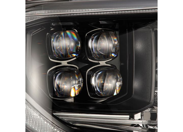 AlphaRex USA 14-21 Toyota Tundra MK II NOVA-Series LED Projector Headlights Alpha-Black - Sequential Turn Signals & DRL