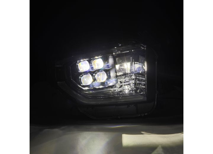 AlphaRex USA 14-21 Toyota Tundra MK II NOVA-Series LED Projector Headlights Alpha-Black - Sequential Turn Signals & DRL