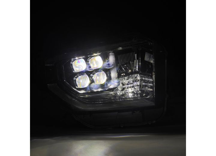 AlphaRex USA 14-21 Toyota Tundra MK II NOVA-Series LED Projector Headlights Alpha-Black - Sequential Turn Signals & DRL