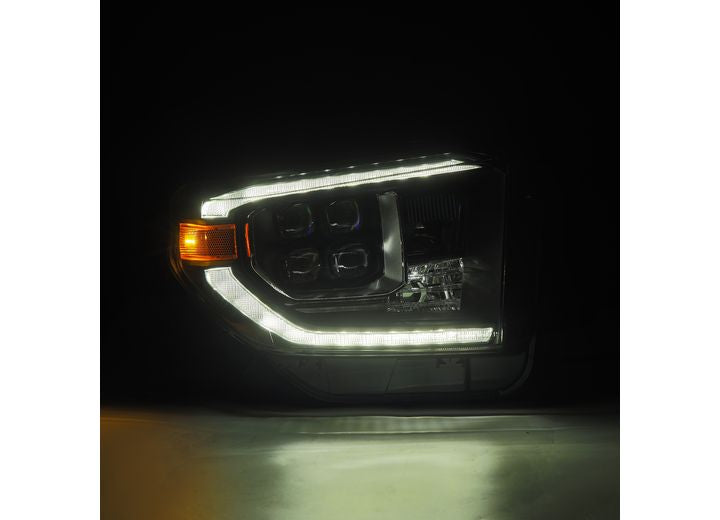 AlphaRex USA 14-21 Toyota Tundra MK II NOVA-Series LED Projector Headlights Black - Sequential Turn Signals & DRL