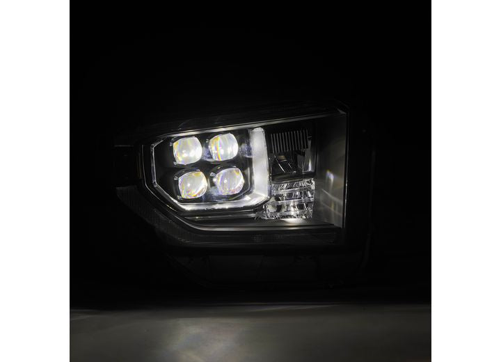 AlphaRex USA 14-21 Toyota Tundra MK II NOVA-Series LED Projector Headlights Black - Sequential Turn Signals & DRL