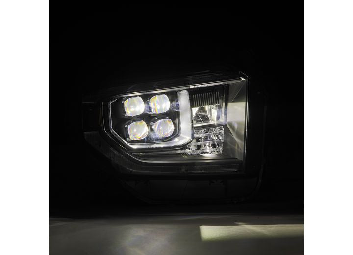 AlphaRex USA 14-21 Toyota Tundra MK II NOVA-Series LED Projector Headlights Black - Sequential Turn Signals & DRL