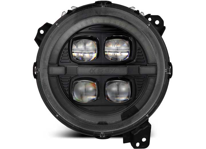 AlphaRex USA 18-24 Jeep Wrangler JL/Gladiator JT NOVA-Series LED Projector Headlights Alpha-Black - Superior Off-Road Performance & Durability