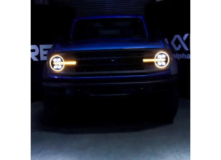 AlphaRex NOVA-Series Alpha-Black LED Projector Headlights for 2021-2023 Ford Bronco & Raptor