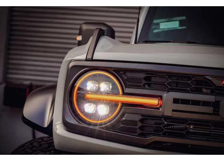 AlphaRex NOVA-Series Alpha-Black LED Projector Headlights for 2021-2023 Ford Bronco & Raptor