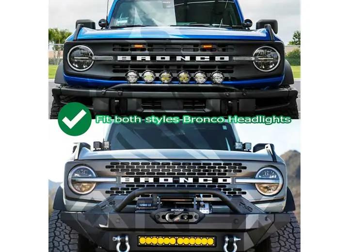 AlphaRex NOVA-Series Alpha-Black LED Projector Headlights for 2021-2023 Ford Bronco & Raptor