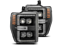 AlphaRex USA - AlphaRex NOVA - Series Black LED Projector Headlights with Sequential Turn Signals & DRL for 08 - 10 Ford Super Duty