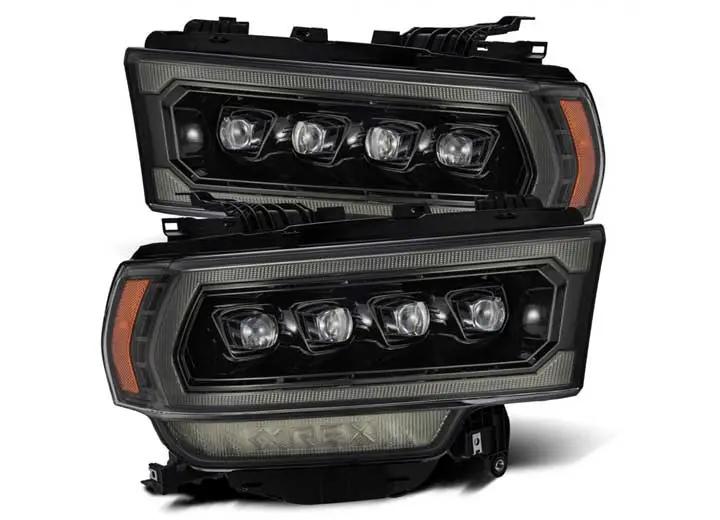 AlphaRex NOVA-Series LED Headlights for 2019-2022 Dodge Ram 2500/3500/4500 - Stealth Alpha Black Design