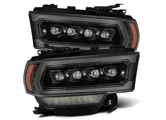 AlphaRex NOVA-Series LED Headlights for 2019-2022 Dodge Ram 2500/3500/4500 - Stealth Alpha Black Design