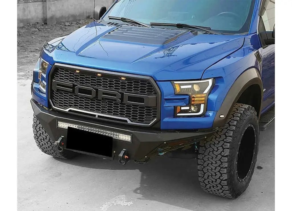 AlphaRex USA - AlphaRex USA PRO - Series Halogen Projector Headlights for 15 - 17 Ford F150 - Black Finish for Enhanced Visibility and Aggressive Style