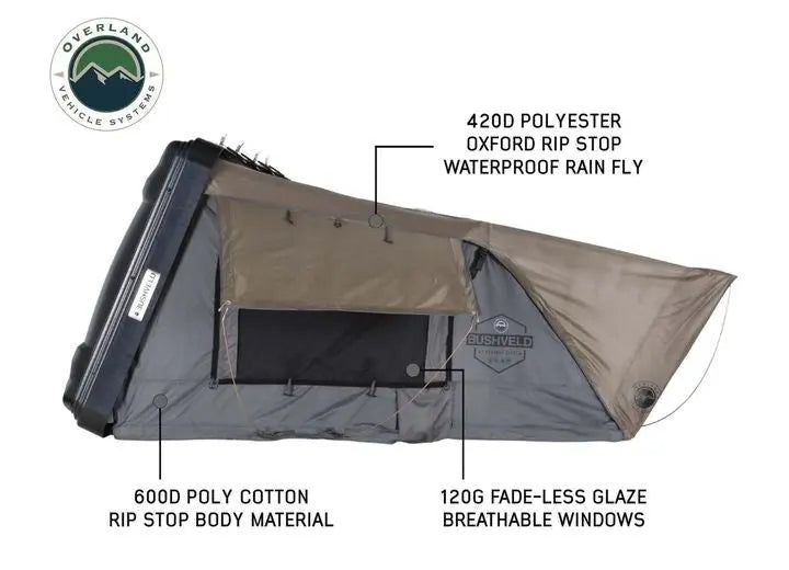 BUSHVELD HARD SHELL ROOFTOP TENT FOR 4 ADVENTURERS