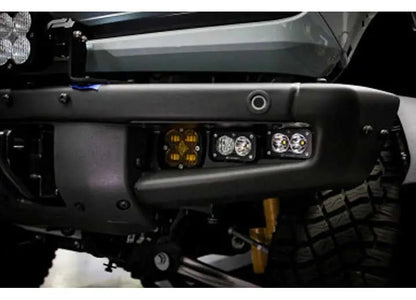 Baja Designs Ford Squadron SAE/Dual S2 Sport Steel Bumper Fog Pocket Light Kit (Amber - Upfitter)