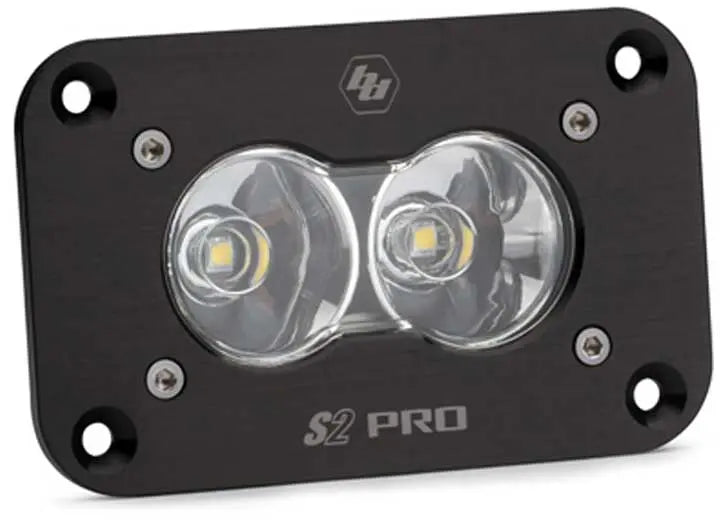 Baja Designs S2 Pro Black Flush Mount LED Auxiliary Light Pod (Clear - Work/Scene) Baja Designs