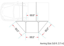 Ironman 4x4 - DELTAWING 5.9FT WATERPROOF FREESTANDING AWNING WITH LED LIGHTING & UV50 PROTECTION
