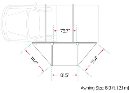 Ironman 4x4 - DELTAWING 5.9FT WATERPROOF FREESTANDING AWNING WITH LED LIGHTING & UV50 PROTECTION