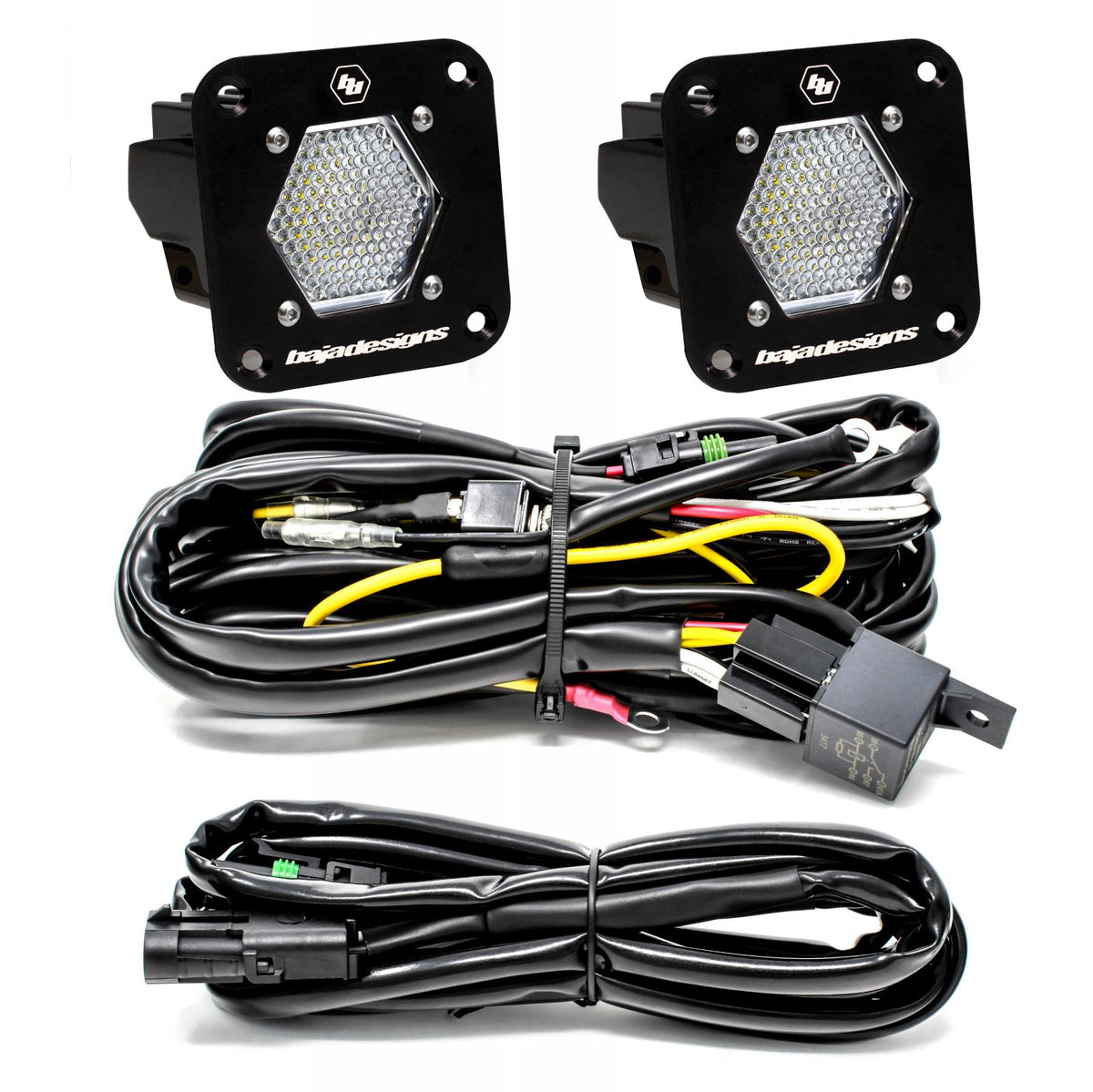 Baja Designs 387809 S1 Black Flush Mount LED Light Pod Reverse Kit