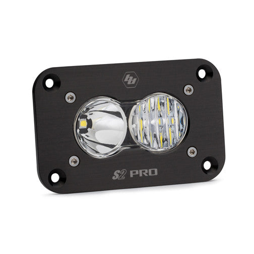 Baja Designs S2 Pro Black Flush Mount LED Light Pod (Driving/Combo; Clear) 481003