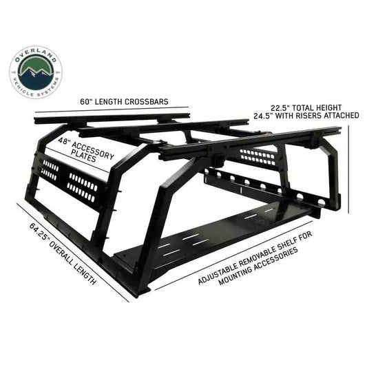 FULL-SIZE TRUCK DISCOVERY RACK WITH SIDE CARGO PLATES AND FRONT TRAY SYSTEM KIT